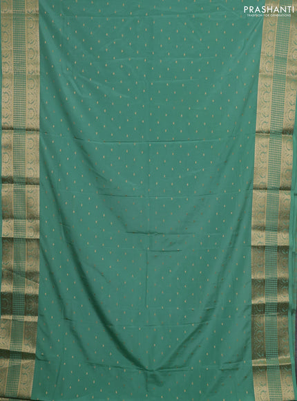 Pastel Green Semi Mysore Silk Saree