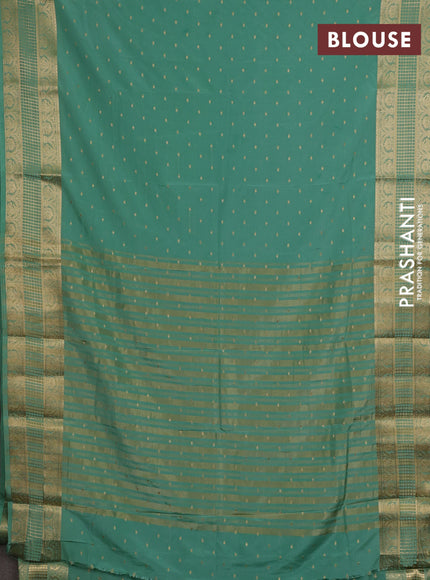 Pastel Green Semi Mysore Silk Saree