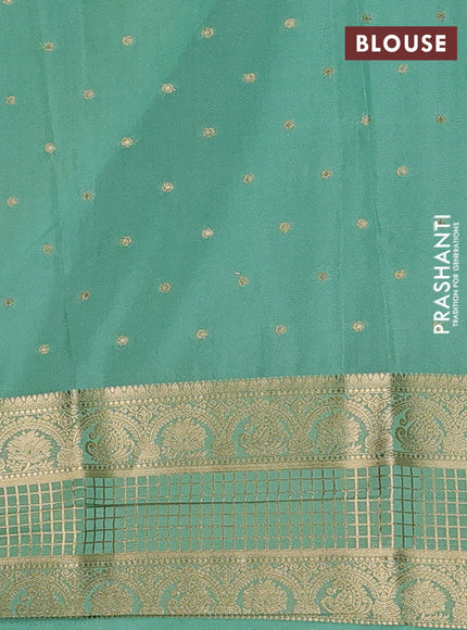 Pastel Green Semi Mysore Silk Saree