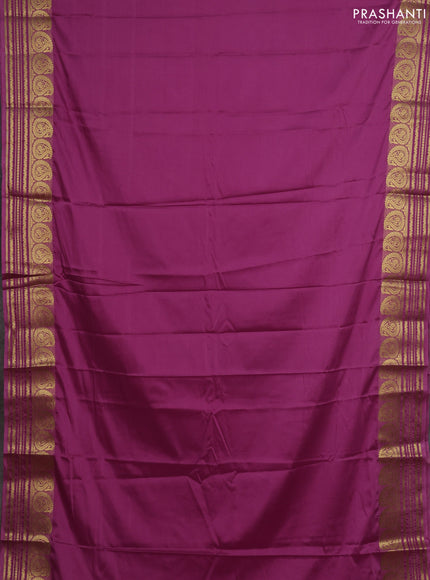 Mauve Pink Semi Mysore Silk Saree