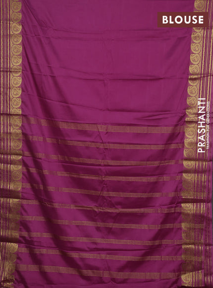 Mauve Pink Semi Mysore Silk Saree