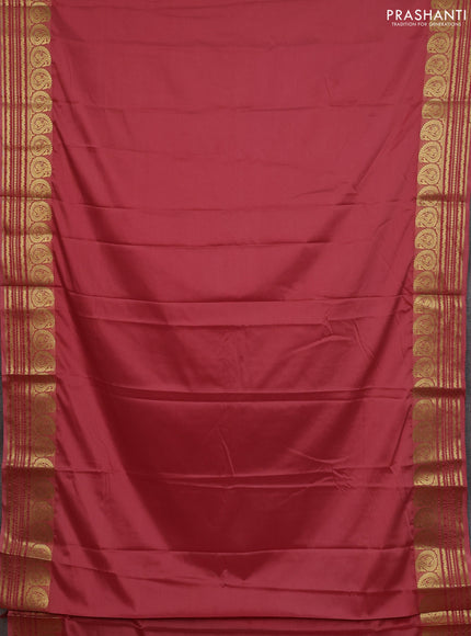 Peach Semi Mysore Silk Saree
