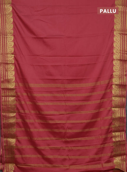 Peach Semi Mysore Silk Saree