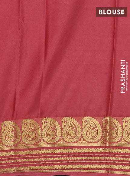 Peach Semi Mysore Silk Saree