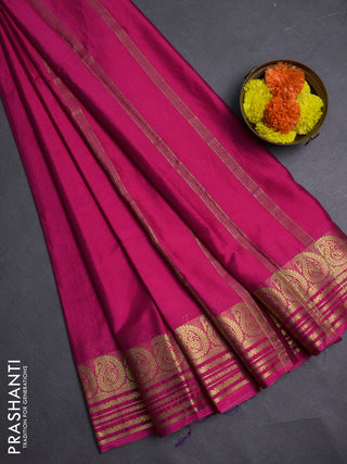 Pink Semi Mysore Silk Saree