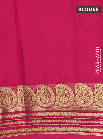 Pink Semi Mysore Silk Saree