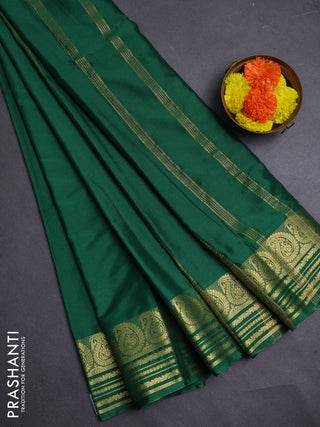 Green Semi Mysore Silk Saree