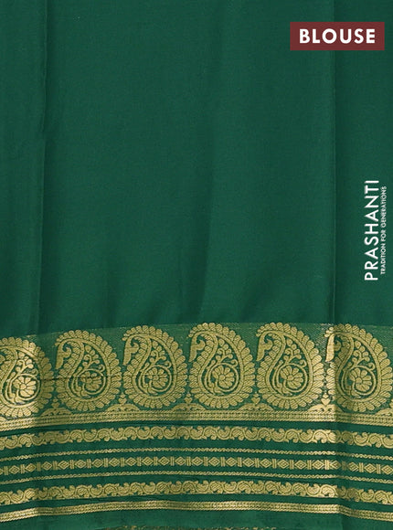 Green Semi Mysore Silk Saree