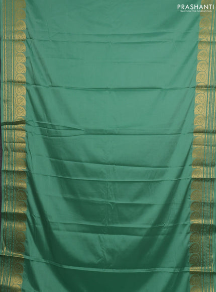 Pastel Green Semi Mysore Silk Saree