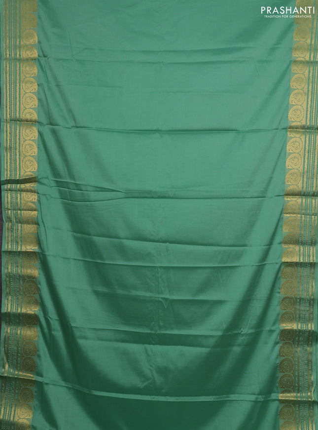 Pastel Green Semi Mysore Silk Saree