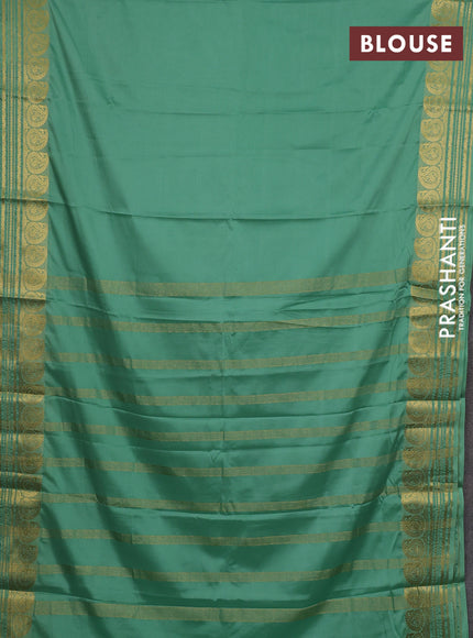 Pastel Green Semi Mysore Silk Saree