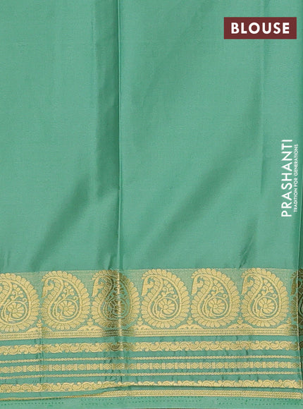 Pastel Green Semi Mysore Silk Saree