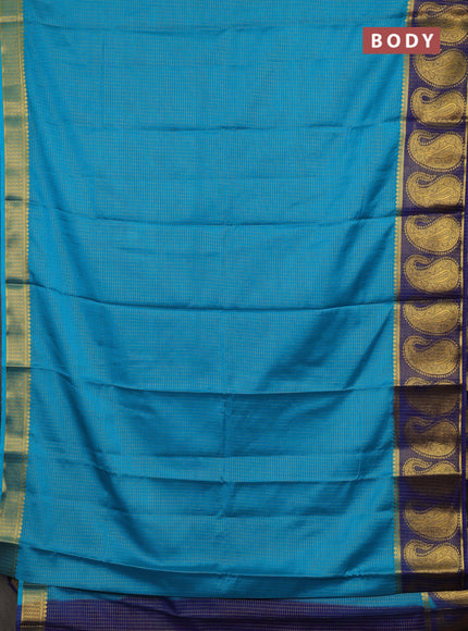 Cs Blue & Navy Blue Semi Mysore Silk Saree
