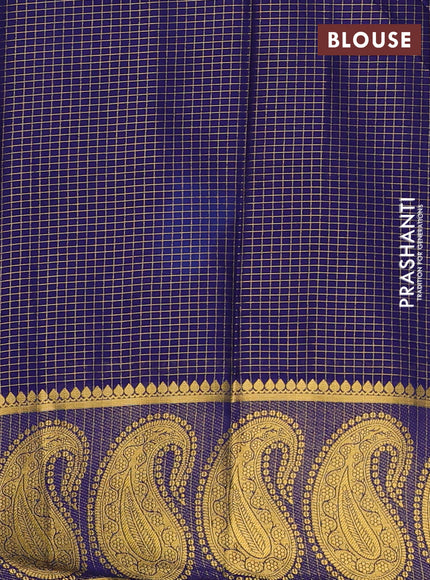 Cs Blue & Navy Blue Semi Mysore Silk Saree