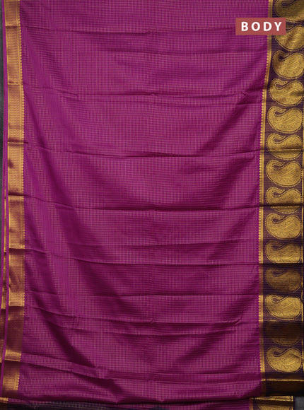 Purple & Violet Semi Mysore Silk Saree