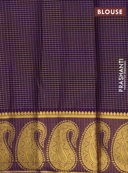 Purple & Violet Semi Mysore Silk Saree