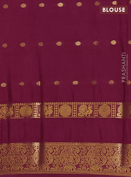 Mauve Pink & Purple Semi Mysore Silk Saree