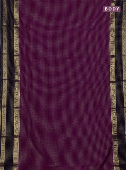 Purple & Violet Semi Mysore Silk Saree