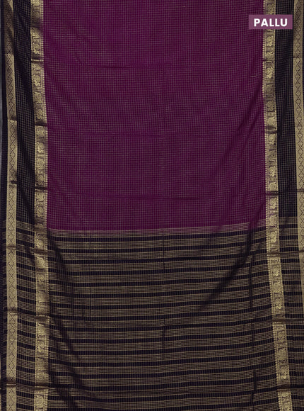 Purple & Violet Semi Mysore Silk Saree