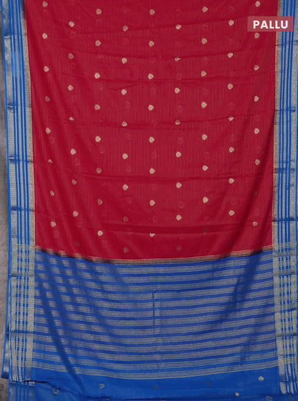 Pink & Teal Blue Semi Mysore Silk Saree