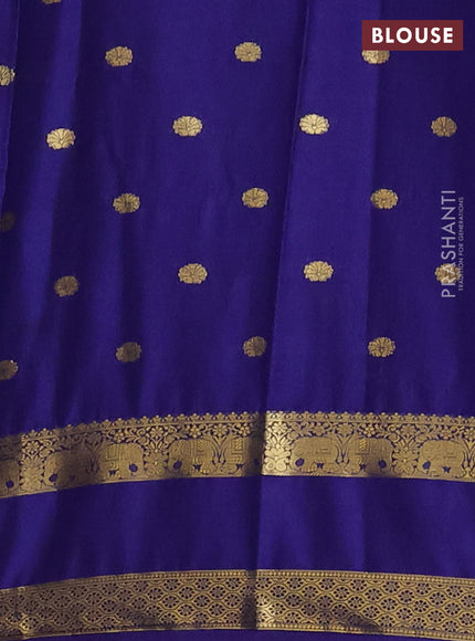Cs Blue Semi Mysore Silk Saree