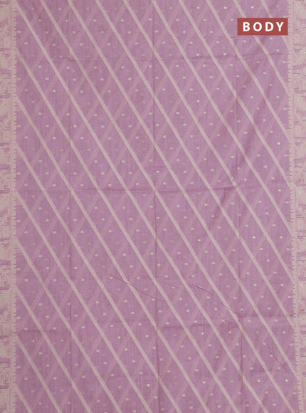 Lavender Jamdani Cotton Saree