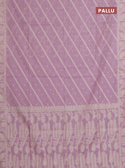 Lavender Jamdani Cotton Saree
