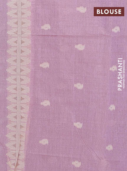 Lavender Jamdani Cotton Saree