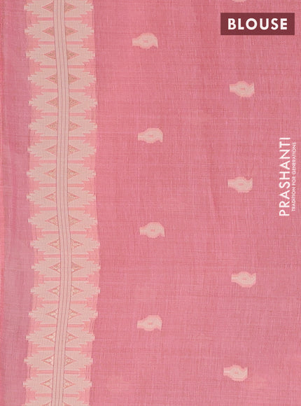 Pink Jamdani Cotton Saree