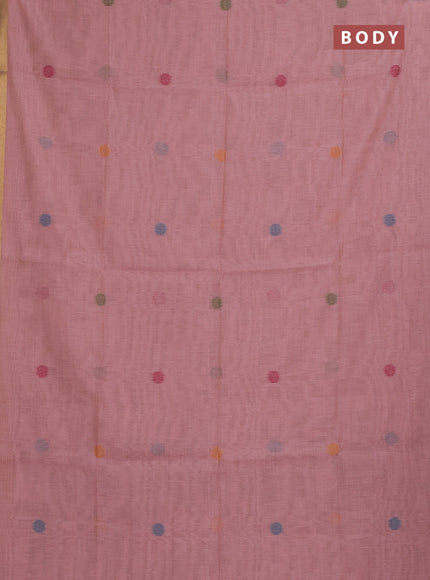 Pink Jamdani Cotton Saree