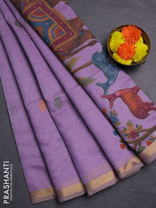 Lavender Jamdani Cotton Saree