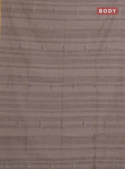 Chiku Jamdani Cotton Saree