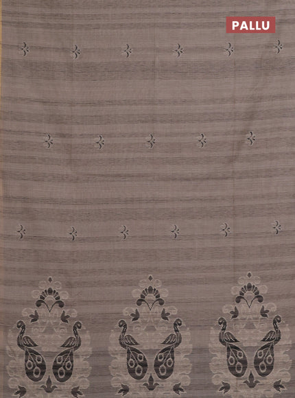Chiku Jamdani Cotton Saree