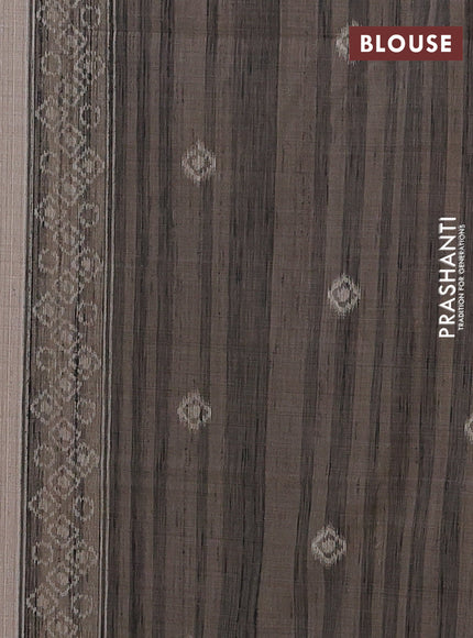 Chiku Jamdani Cotton Saree
