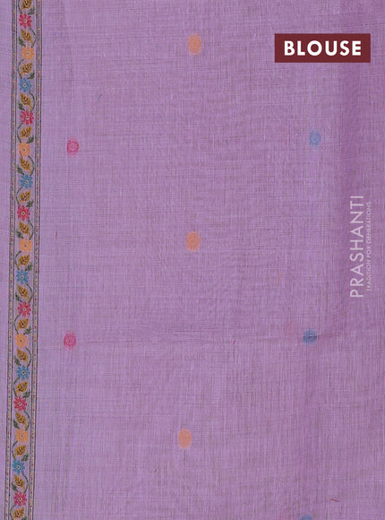 Lavender Jamdani Cotton Saree