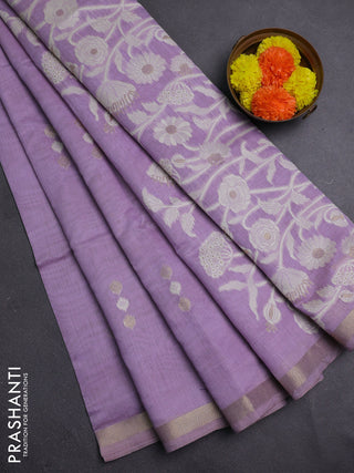 Lavender Jamdani Cotton Saree