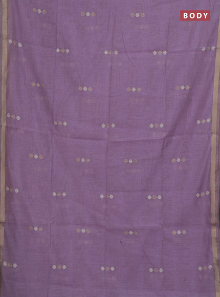 Lavender Jamdani Cotton Saree