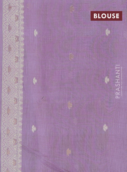 Lavender Jamdani Cotton Saree
