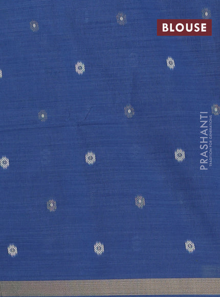 Indigo Blue Jamdani Cotton Saree