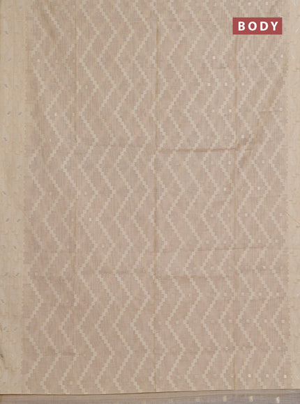 Beige Jamdani Cotton Saree