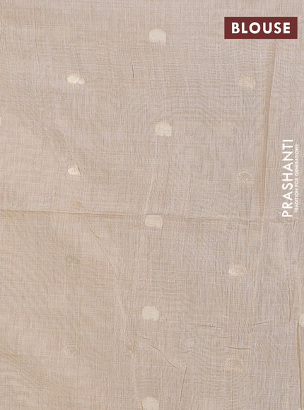 Beige Jamdani Cotton Saree