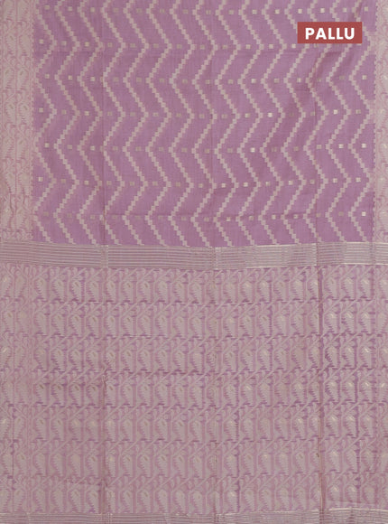 Lavender Jamdani Cotton Saree