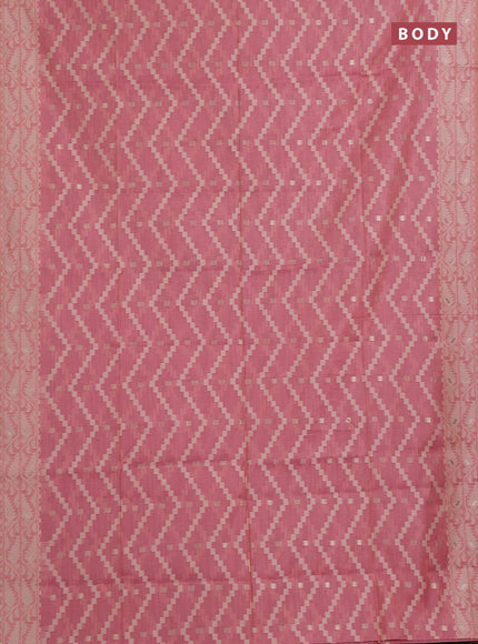 Pink Jamdani Cotton Saree