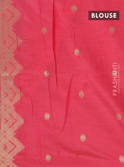 Pastel Blue Jamdani Cotton Saree