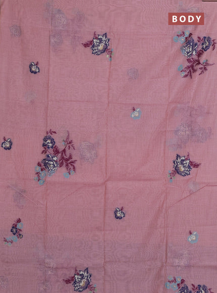 Pastel Pink Jamdani Cotton Saree