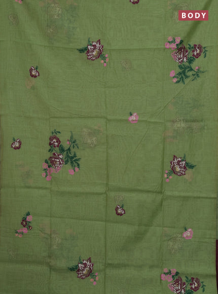 Green Jamdani Cotton Saree