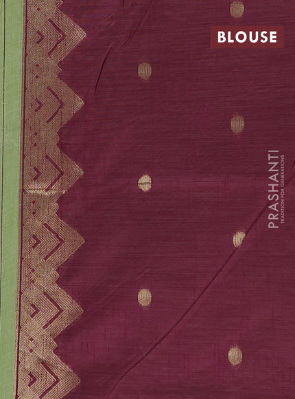 Green Jamdani Cotton Saree