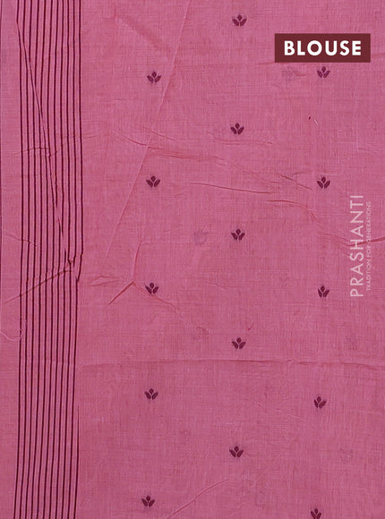 Pink & Magenta Pink Jamdani Cotton Saree