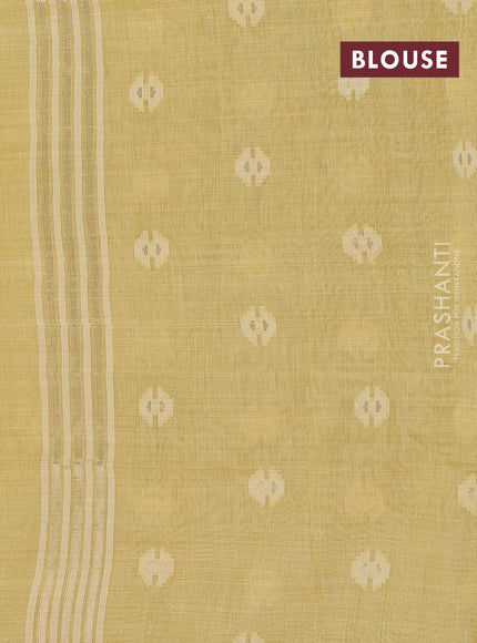 Mustard Yellow Jamdani Cotton Saree