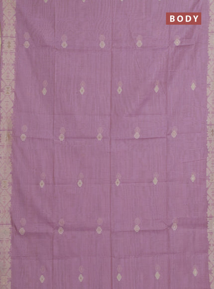 Lavender Jamdani Cotton Saree